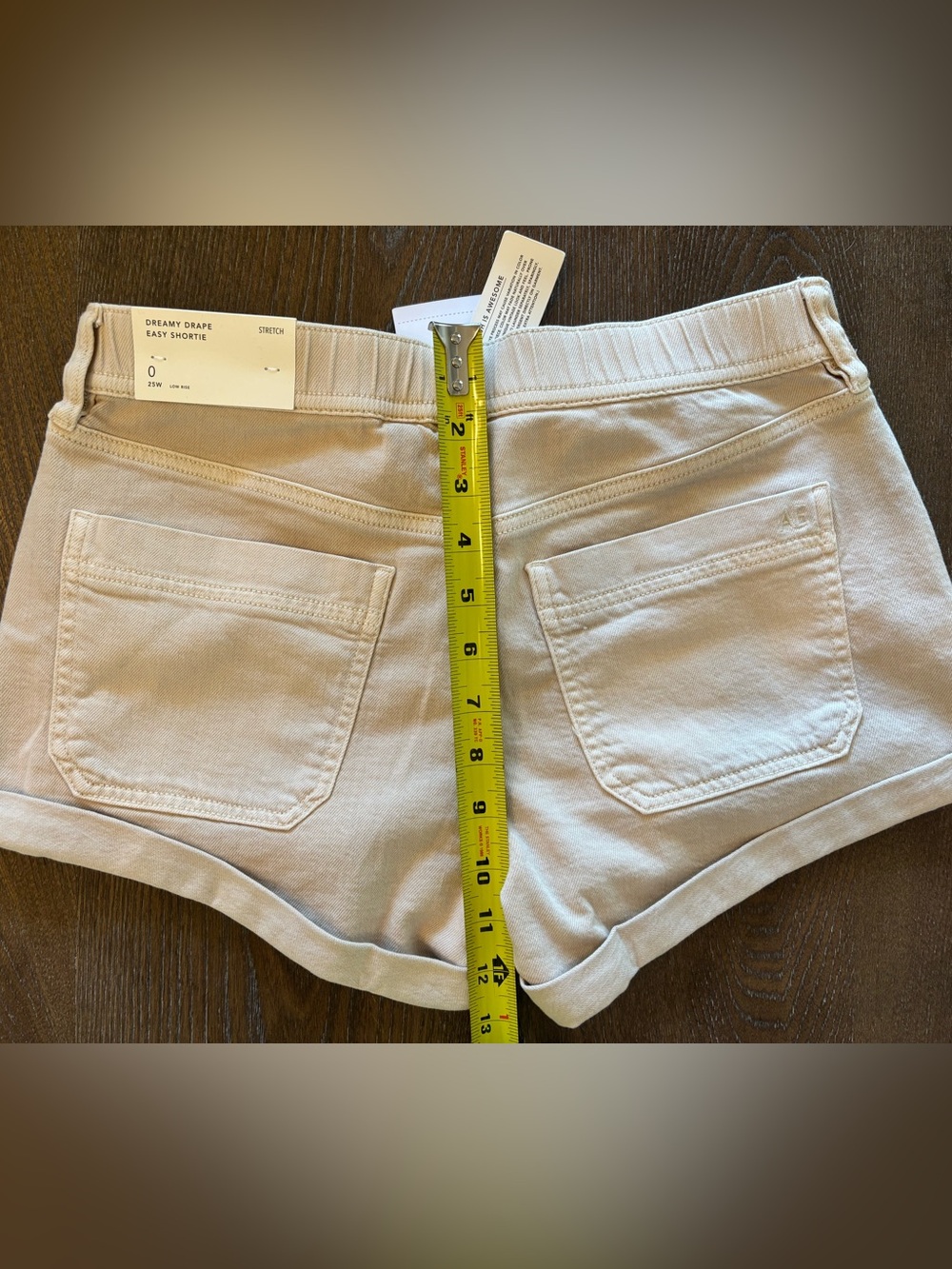 American Eagle Outfitters Light Cream Women's Denim Jean Shorts - Picture 2 of 3
